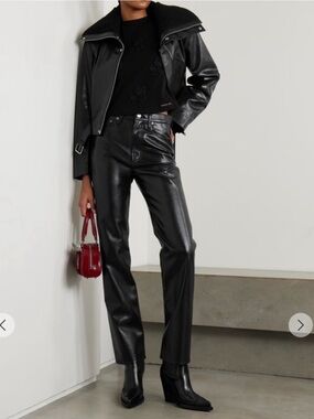 AGOLDE Recycled Leather Fitted 90's Pants
